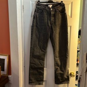 Washed Black Denim Jeans